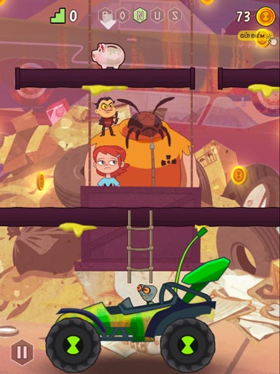 Bắt đầu thử thách phiêu lưu Ben 10 Brain vs Bug