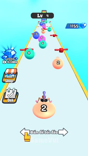 Bấm chuột hoặc chạm màn hình để điều khiển nhân vật