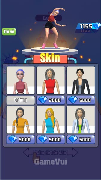 Các mẫu Skin trang phục nhân vật trong Shop cửa hàng