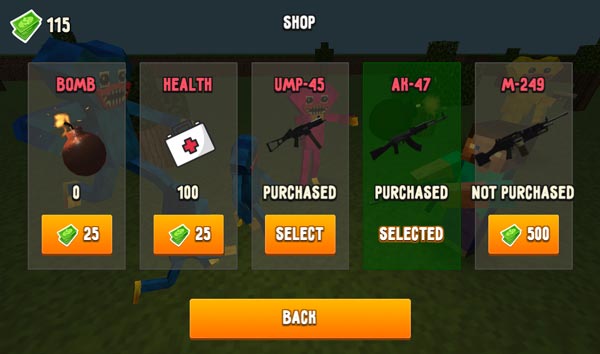 Các mẫu súng và vật phẩm có trong Shop cửa hàng