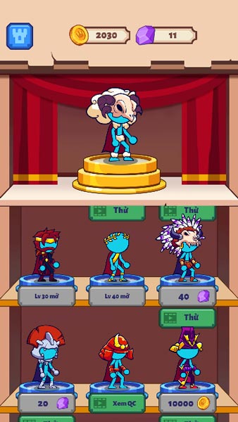 Rất nhiều mẫu Skin nhân vật có bán trong Shop cửa hàng