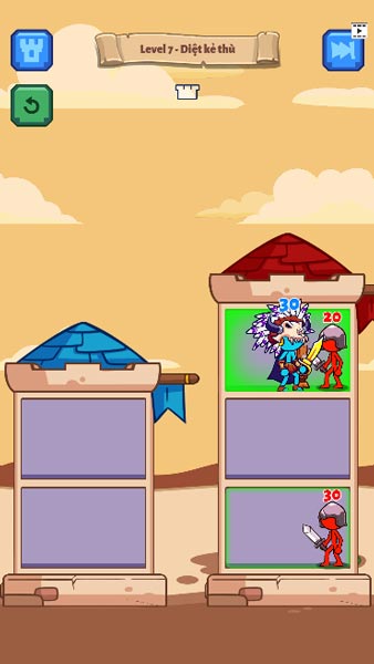 Lựa chọn đối thủ có chỉ số sức mạnh thấp hơn