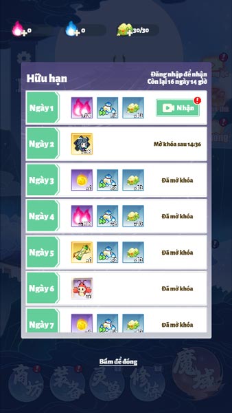 Đặc biệt quà và vật phẩm nâng cấp cho Tân thủ cực kỳ nhiều