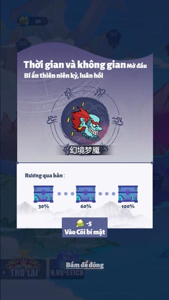 Chinh phục các ải để nhặt đồ, tiền xu vàng và kinh nghiệm