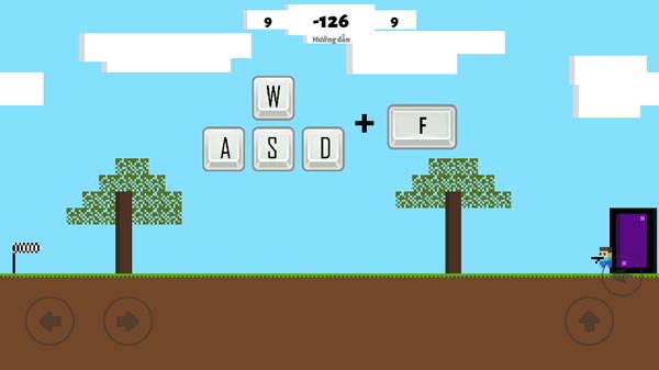 Điều khiển Steve nhảy vào cánh cổng