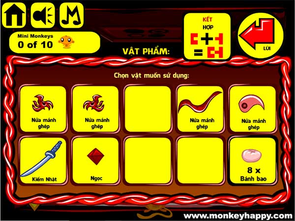 Các vật đã thu được