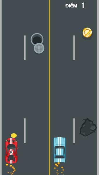 Hãy điều khiển 2 xe thu thập vàng