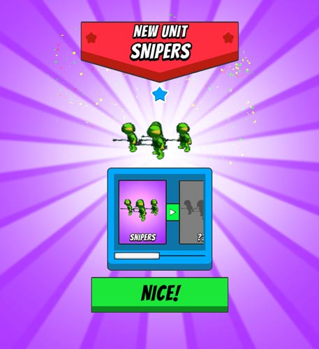 Mở khóa các đơn vị binh lính mới khi lên cấp độ