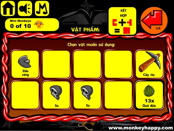 Các vật đã thu được