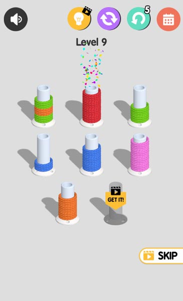 Sắp xếp, phân loại các cuộn dây cùng màu vào ống chỉ