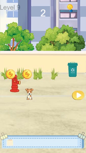 Tìm kiếm các vật phẩm như đồng tiền xu, tờ giấy, chổi quét...