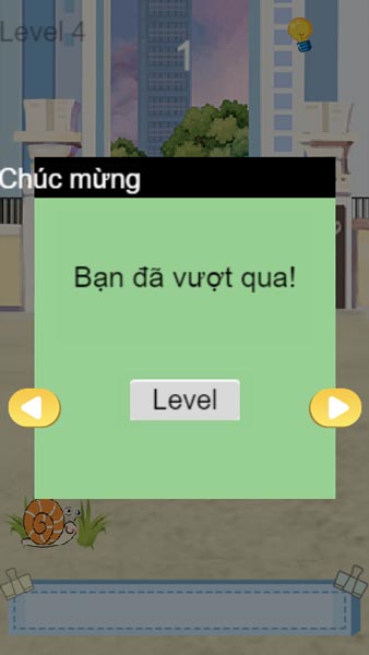 Hoàn thành level thử thách