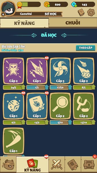 Nâng cấp kỹ năng