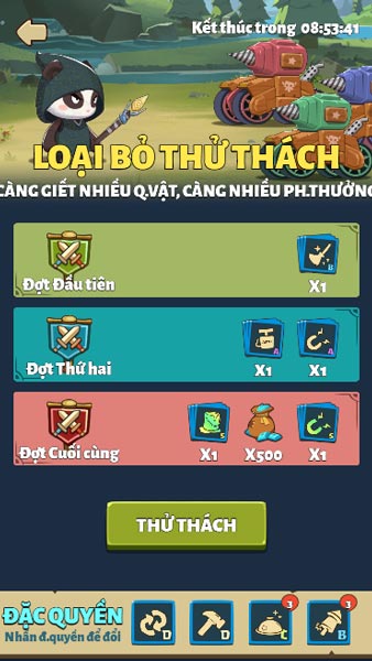 Thử thách Bonus để nhận thưởng đa dạng