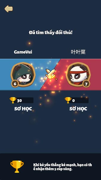 Tìm đối thủ để đấu đối kháng, thăng hạng