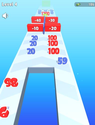 Tránh khỏi các số lớn hơn có màu đỏ