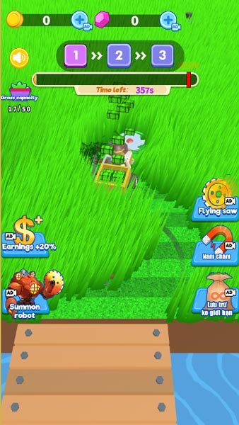 Điều khiển máy cắt cỏ di chuyển