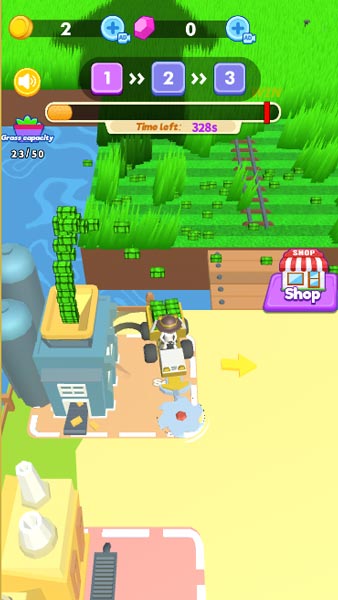 Cắt cỏ và mang về vườn đổi lấy tiền