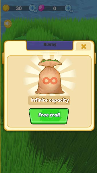 Nhặt và sử dụng vật phẩm Buff trong khu vườn