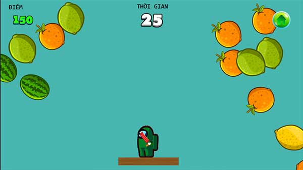 Mỗi lần bắn trúng quả, bạn sẽ ghi điểm