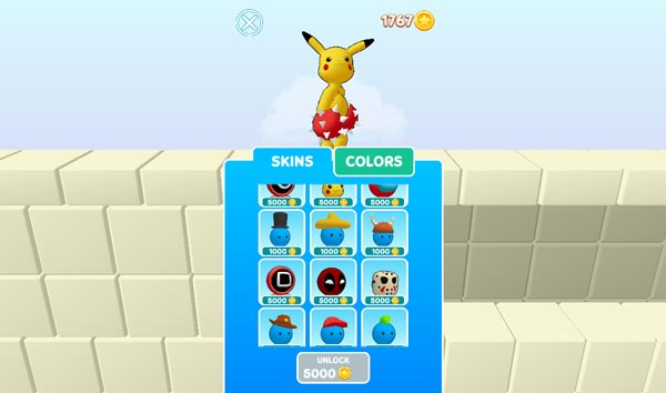 Mở khóa rất nhiều mẫu Skin cũng như màu sắc nhân vật