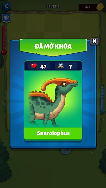 Dùng tiền xu vàng để mở khóa các loài khủng long mới
