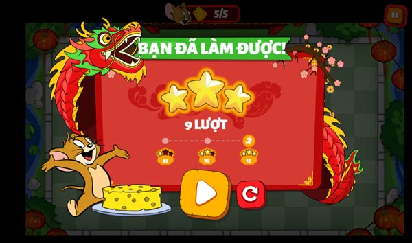 Hoàn thành level thử thách