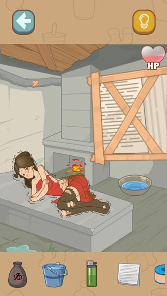 Có đống củi nhỏ kìa,, thử đốt lửa xem sao