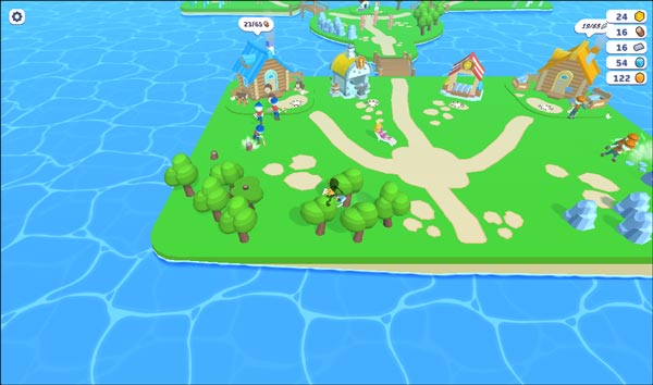 Điều khiển nhân vật Stickman người que thu thập thật nhiều tài nguyên