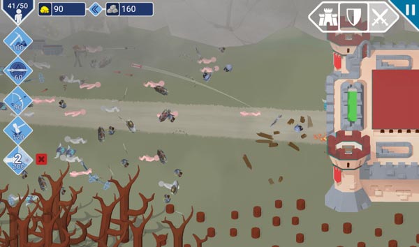 Mục tiêu cuối cùng là phá hủy thành lũy của đế quốc Stickman đỏ