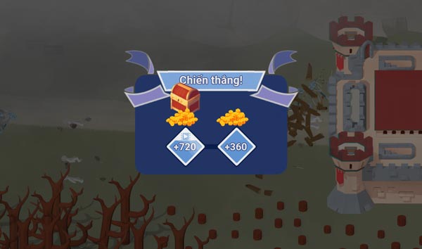Giành chiến thắng và phần thưởng tiền xu vàng