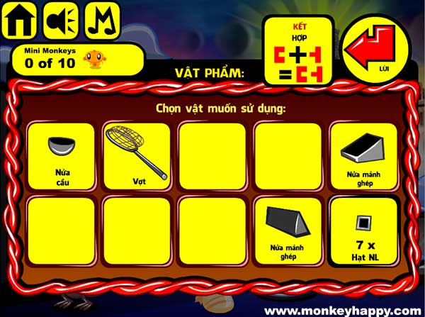 Các vật đã thu được