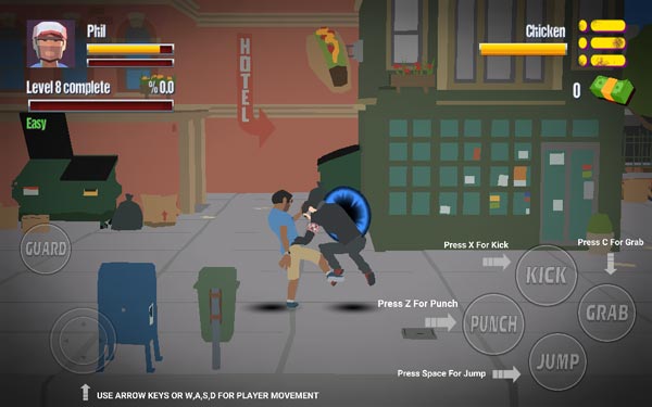 Các chiêu thức đá sẽ mạnh hơn đấm, nhưng tốc độ chậm hơn