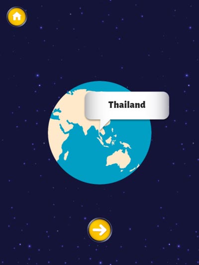 Chọn quốc gia và bắt đầu thử thách ghép hình