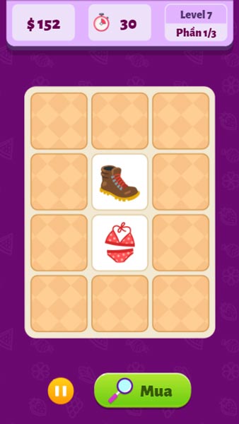 Nhanh chóng ghi nhớ vị trí của những cặp hình giống nhau