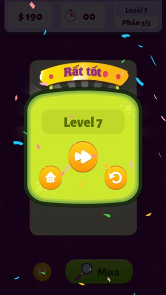 Hoàn thành level thử thách