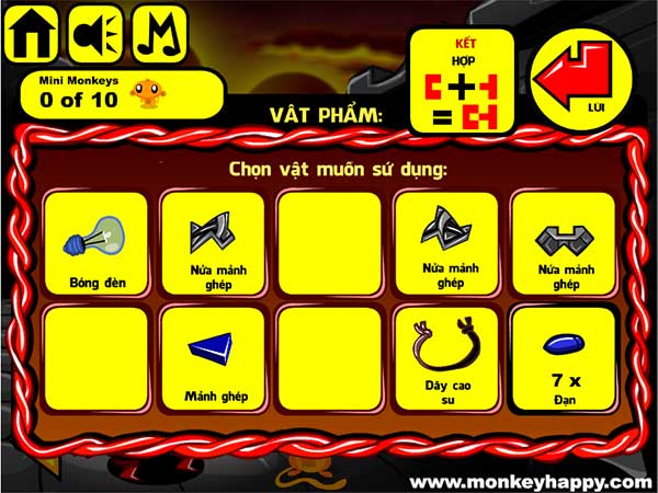 Các vật đã thu được