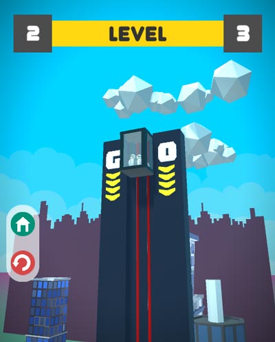 Chiếc thang máy bị mắc kẹt ở bên ngoài