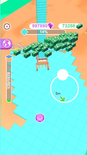 Trải, phủ, xếp gạch vào khu vực được chỉ định