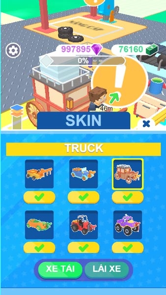 Các mẫu Skin xe Truck, tài xế trong Shop cửa hàng