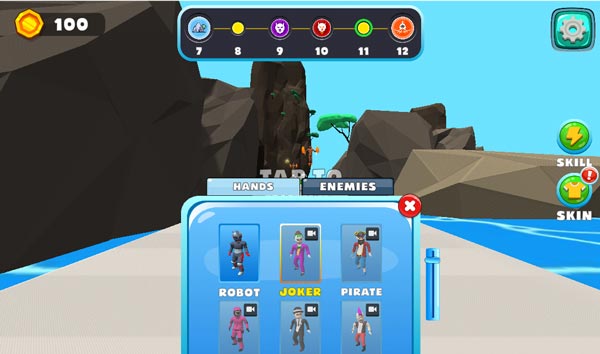 Các mẫu Skin nhân vật và kẻ địch có trong Shop cửa hàng