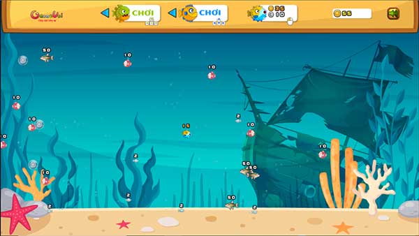 Hãy điều khiển chú cá nhỏ ăn các con cá khác