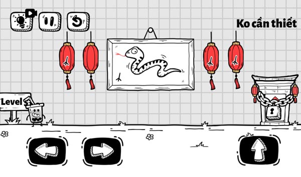 Hình con rắn, khung tranh và đèn lồng