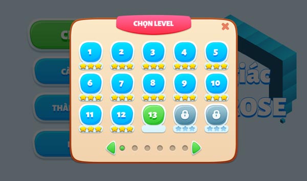 Rất nhiêu level cấp độ để người chơi trải nghiệm