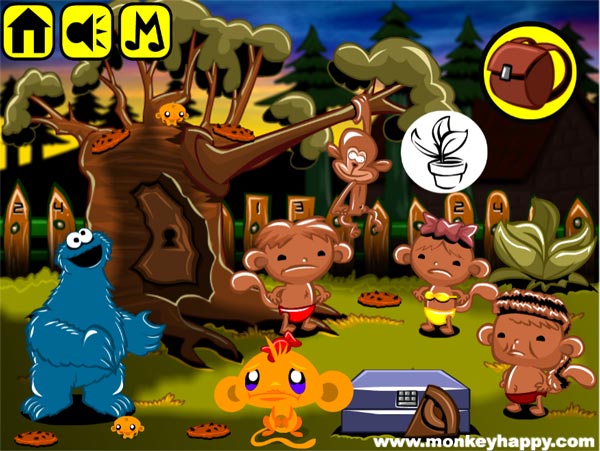 Tìm chậu hoa giúp chú khỉ buồn