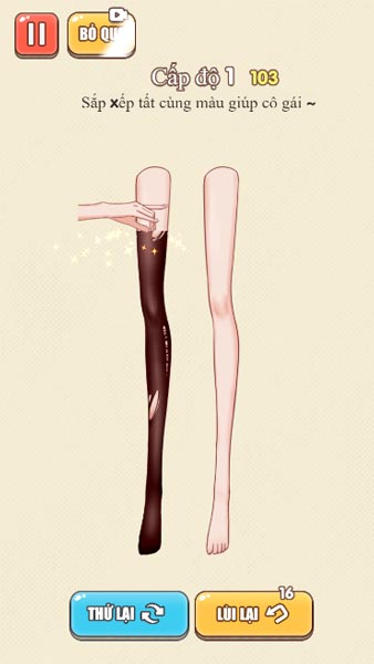 Sắp xếp những cuộn chỉ màu sắc cùng màu vào cùng 1 chân giúp cô gái