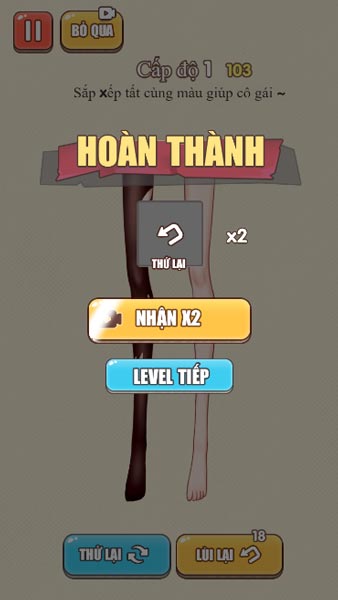 Vượt qua level thử thách