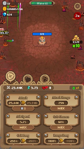 Nâng cấp chỉ số của tháp Storm ngay khi có đủ tài nguyên