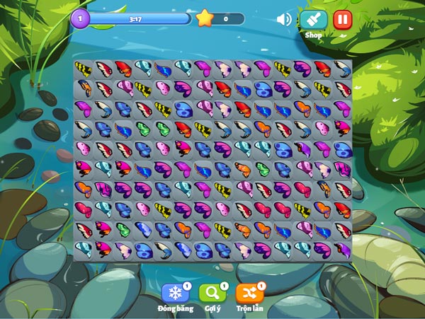 Rất nhiều hình ảnh cánh bướm xuất hiện trên mỗi level cấp độ