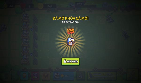 Tiếp tục mua và mở khóa các loại đơn vị lính Gà cao cấp